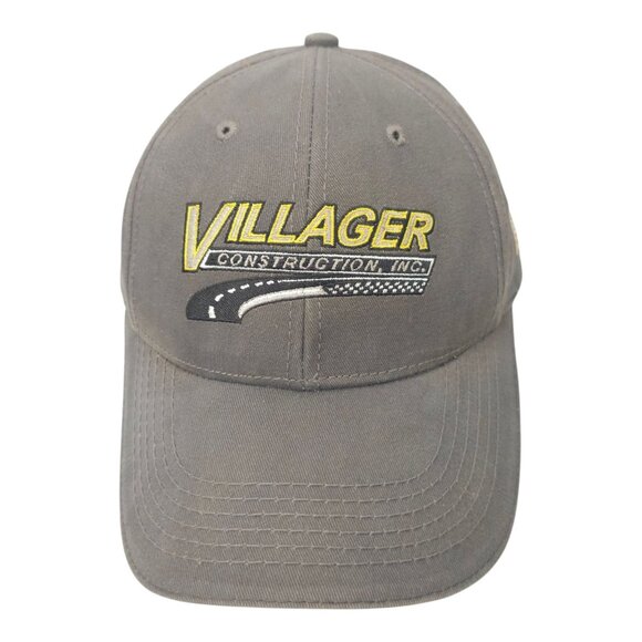 Villager Construction Strapback Cap Hat Trucker Baseball Embroidered Road Work - Picture 14 of 14